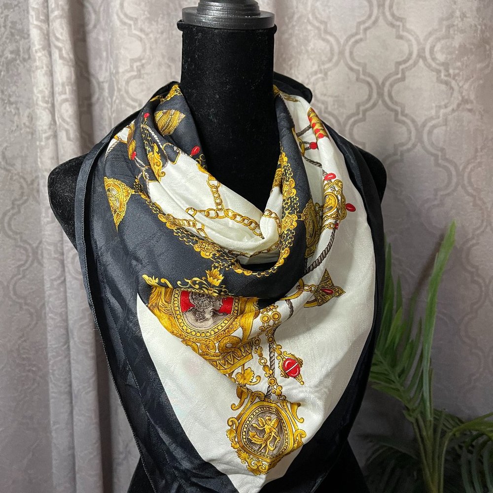 Large Polyester, silk-like classy scarf